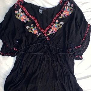 Boho Mini Dress - Size L